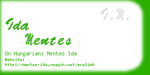 ida mentes business card